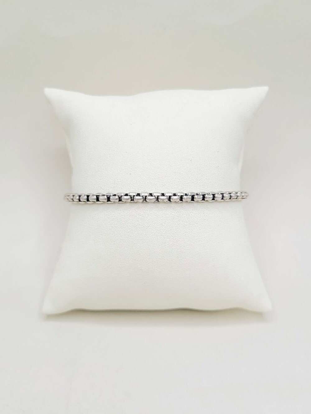 David Yurman Box Chain Bracelet in Sterling Silver - 3.6mm - Size Medium